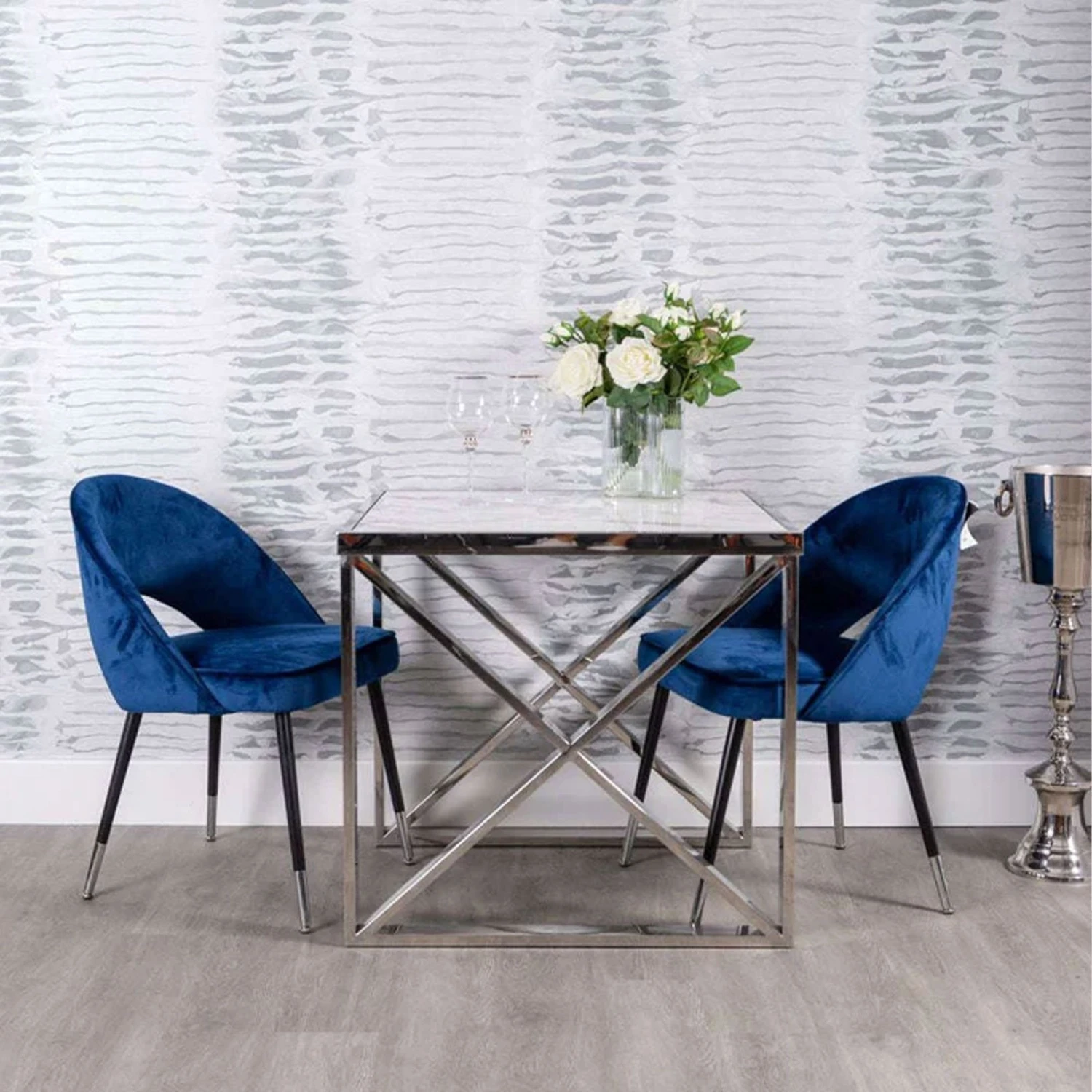 0.8m Marble Top Square Dining Table 1 0.8m Marble Top Square Dining Table