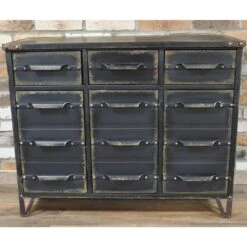3 Drawers & 3 Cupboard Industrial Cabinet