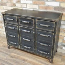 3 Drawers & 3 Cupboard Industrial Cabinet -Dining Tables Sales 3 drawers 3 cupboard industrial cabinet p65261 98017 zoom