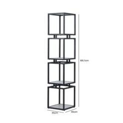 4-Tier Square Black Display Unit -Dining Tables Sales 4 tier square black display unit p82053 166986 zoom