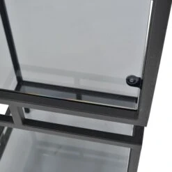 Abington Black Frame And Tinted Glass Display Unit -Dining Tables Sales abington black frame and tinted glass display unit p82799 169588 zoom