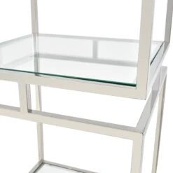 Abington Stainless Steel & Clear Glass Display Unit -Dining Tables Sales abington stainless steel clear glass display unit p82807 169625 zoom