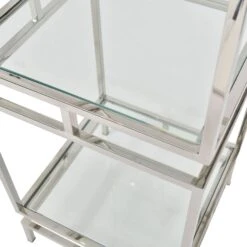 Abington Stainless Steel & Clear Glass Display Unit -Dining Tables Sales abington stainless steel clear glass display unit p82807 169626 zoom