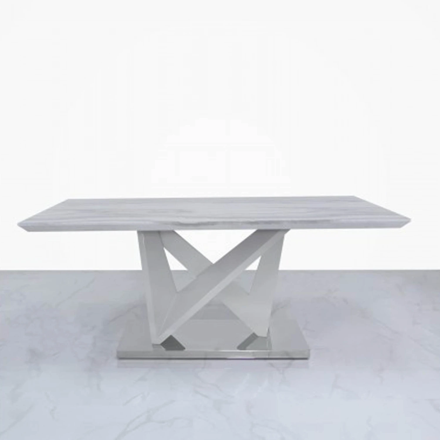 Amara Rectangle Marble Effect Dining Table 2 Amara Rectangle Marble Effect Dining Table - Image 2