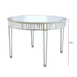 Apollo Champagne Mirrored Round Dining Table 7 Apollo Champagne Mirrored Round Dining Table -Dining Tables Sales apollo champagne mirrored round dining table p72330 109593 zoom