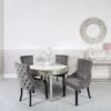 Apollo Champagne Mirrored Round Dining Table
