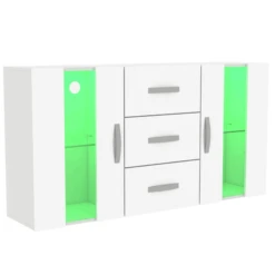 Astro 2 Door 3 Drawer White LED Sideboard