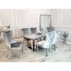 Athena Grey Glass 1.8m Dining Table -Dining Tables Sales athena grey glass 1 8m dining table p81835 166219 zoom