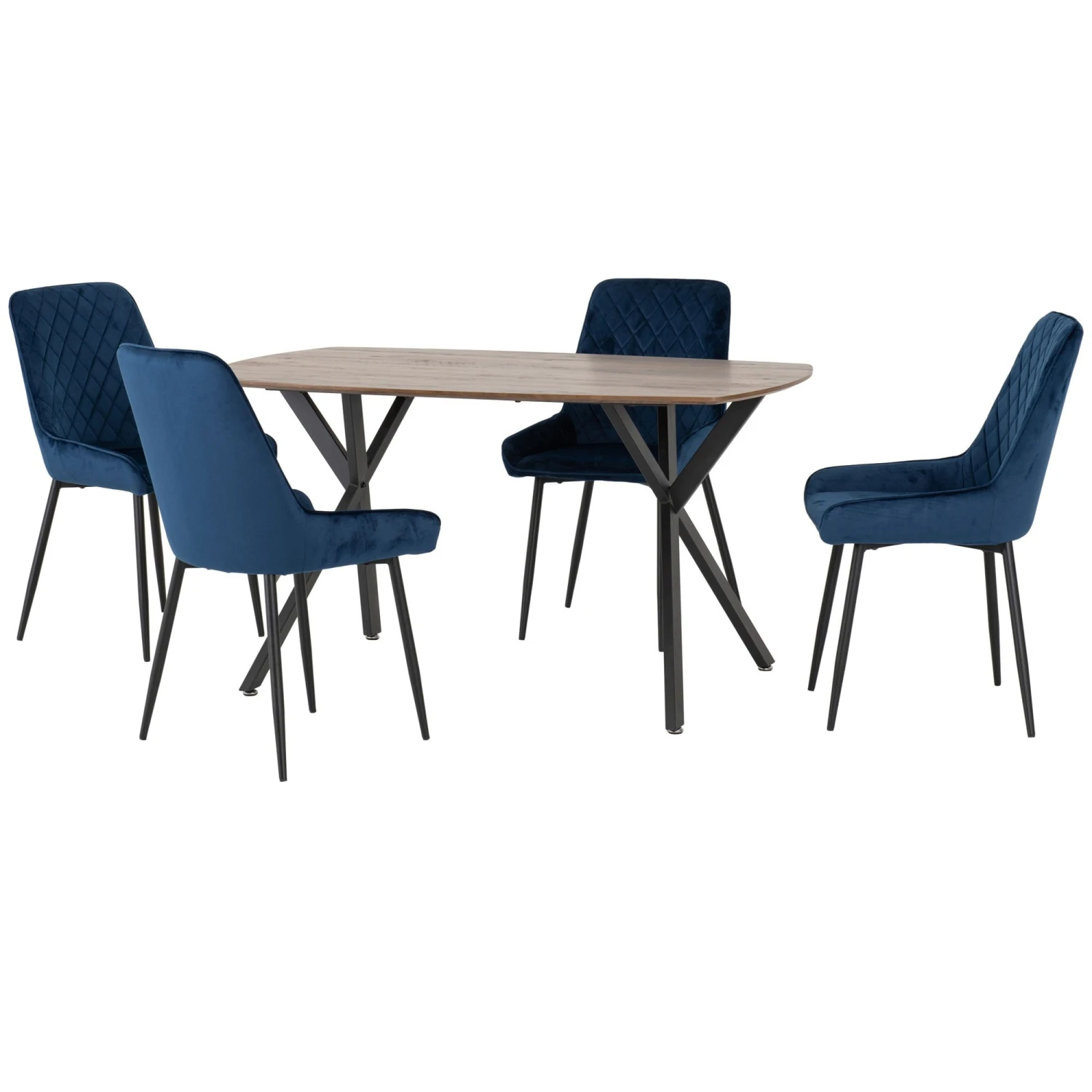 Athens Medium Oak Rectangular Dining Set With Sapphire Blue Avery Chairs 1 Athens Medium Oak Rectangular Dining Set With Sapphire Blue Avery Chairs