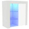 Azura 1 Door White LED Sideboard