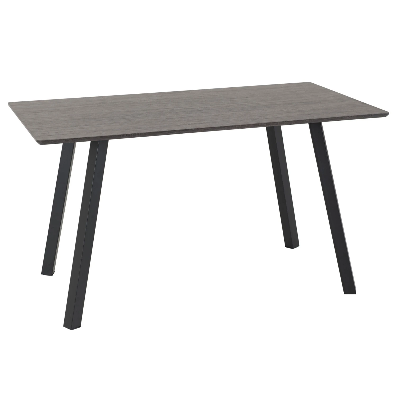 Berlin Black Wood Grain Dining Set With Grey Lukas Chairs 2 Berlin Black Wood Grain Dining Set With Grey Lukas Chairs - Image 2