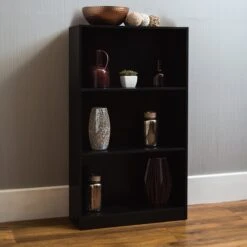 Black 3 Tier Bookcase
