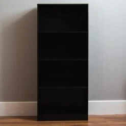 Black 4 Tier Bookcase -Dining Tables Sales black 4 tier bookcase p53704 70386 zoom