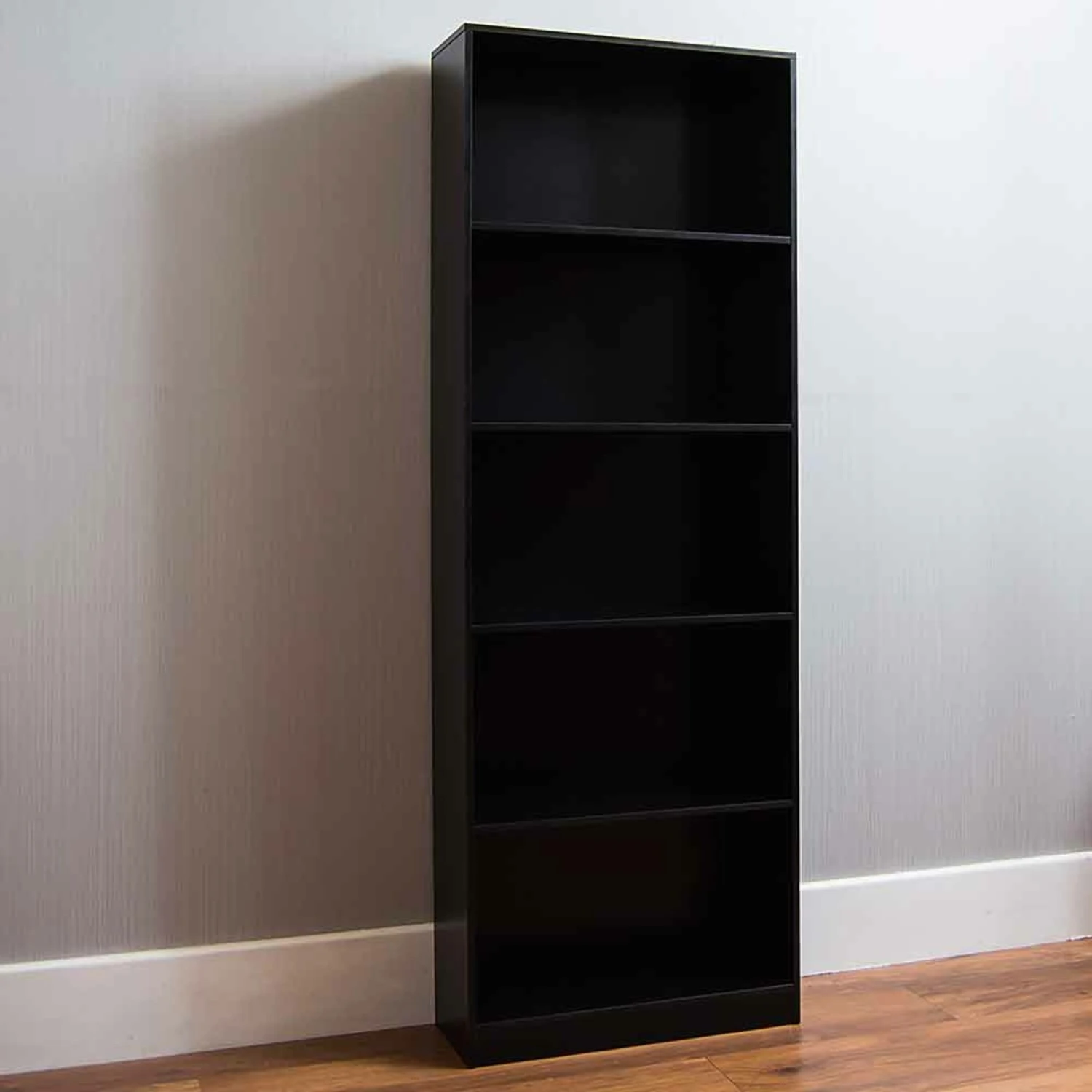 Black 5 Tier Bookcase 3 Black 5 Tier Bookcase - Image 3