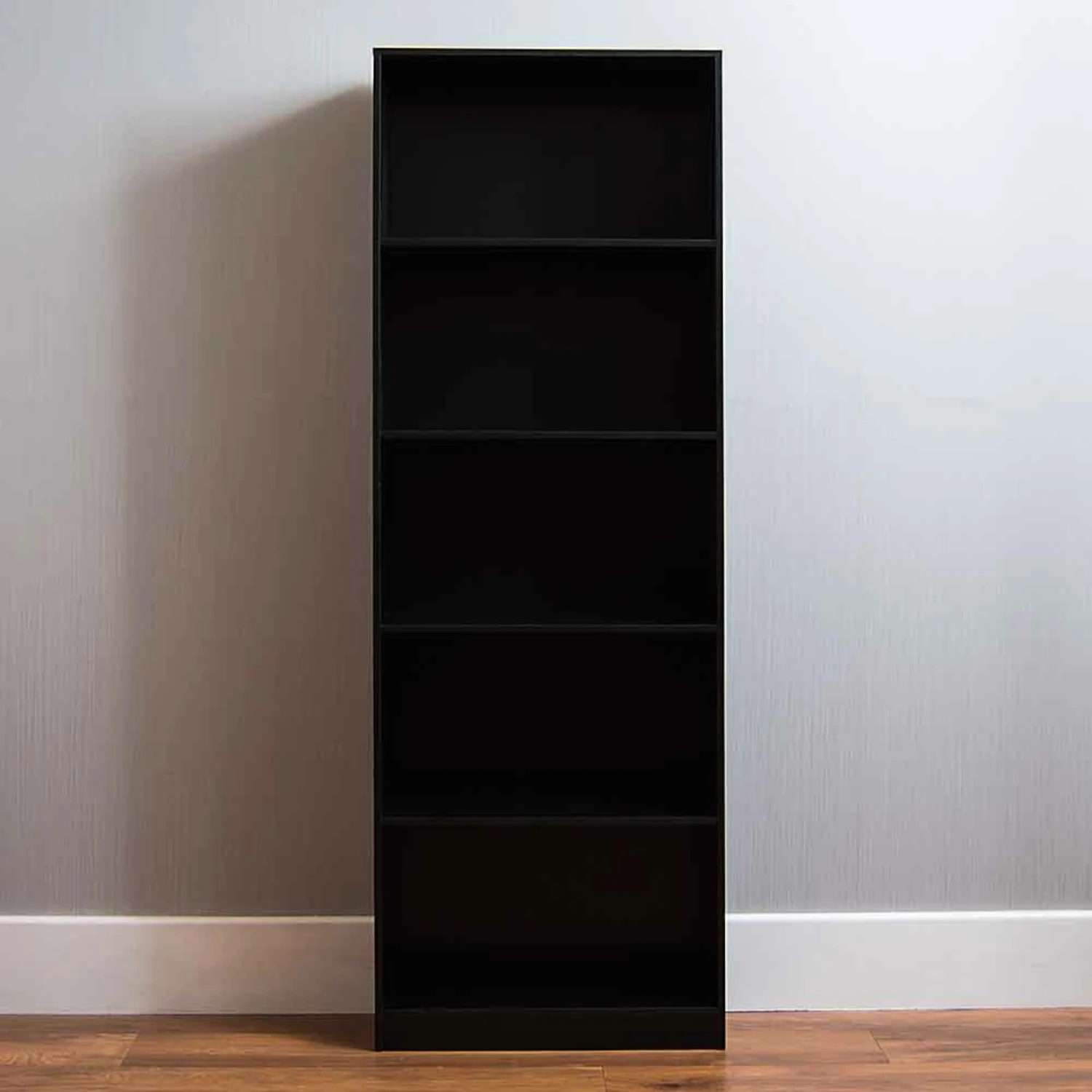 Black 5 Tier Bookcase 4 Black 5 Tier Bookcase - Image 4