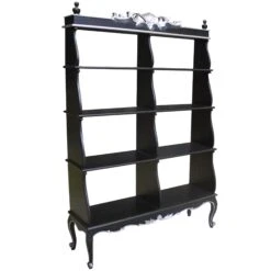 Black Antique French Style Display Cabinet