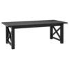 Black Oak Wood Dining Table