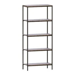 Brooklyn Dark Wood 5 Tier Bookcase