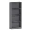 Cambridge 4 Tier Large Grey Bookcase
