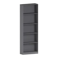 Cambridge 5 Tier Extra Large Grey Bookcase
