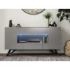 Carsyn Grey Matt Dark Grey Large Sideboard With LED