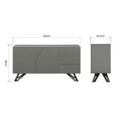 Carsyn Grey Matt Dark Grey Large Sideboard With LED 14 Carsyn Grey Matt Dark Grey Large Sideboard With LED -Dining Tables Sales carsyn grey matt dark grey large sideboard with led p82425 167971 zoom