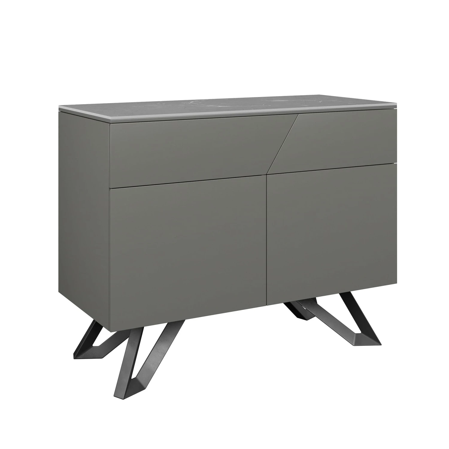 Carsyn Grey Matt Dark Grey Standard Sideboard 2 Carsyn Grey Matt Dark Grey Standard Sideboard - Image 2