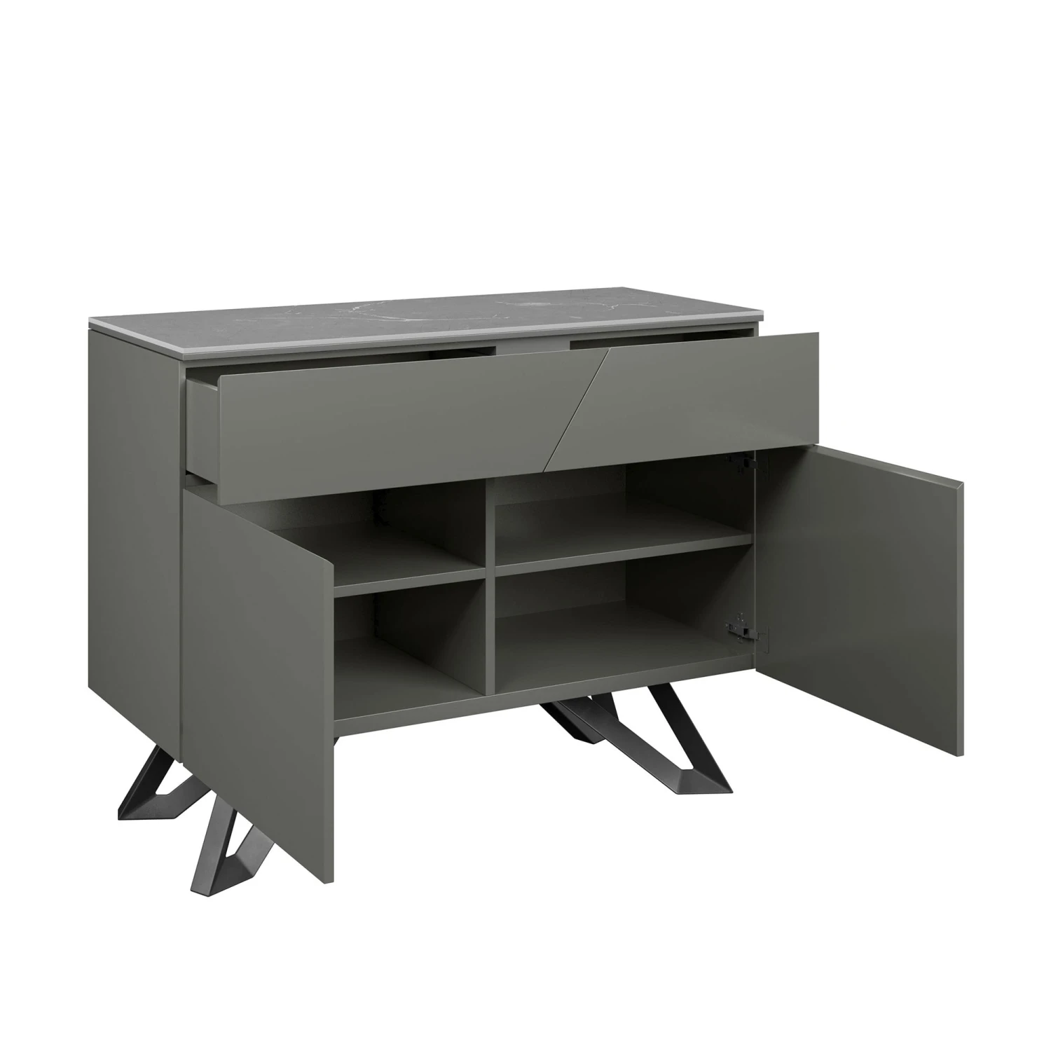 Carsyn Grey Matt Dark Grey Standard Sideboard 6 Carsyn Grey Matt Dark Grey Standard Sideboard - Image 6