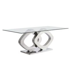 Donique 2.0m Diamond Shaped Chrome Base Table