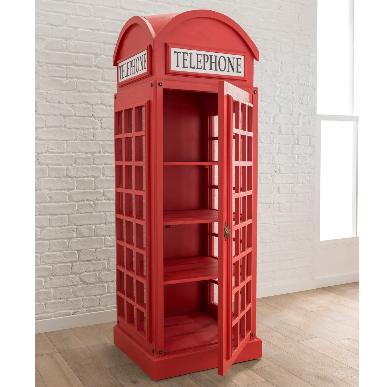 Drinks Cabinet - Telephone Box Design (Red) 3 Drinks Cabinet - Telephone Box Design (Red) - Image 3