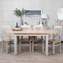 Eastbury Grey 1.2m Butterfly Extending Dining Table
