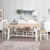 Eastbury White 1.8m Butterfly Extending Dining Table