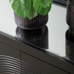 Elon 4 Door Black Sideboard With Smoked Mirror Top -Dining Tables Sales elon 4 door black sideboard with smoked mirror top p81310 178707 zoom