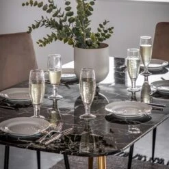 Evans Black & Gold Dining Table -Dining Tables Sales evans black gold dining table p82637 168977 zoom
