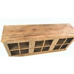 Fair Isle 3 Door Metal Front Sideboard -Dining Tables Sales fair isle 3 door metal front sideboard p78554 134160 zoom