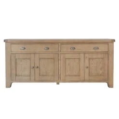 Hampton Oak 4 Door Sideboard