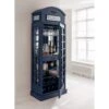 Home Bar - Drinks Cabinet, Dark Blue Telephone Box Design