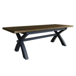 Hopton Blue 2m Cross Leg Dining Table -Dining Tables Sales hopton blue 2m cross leg dining table p75225 116052 zoom