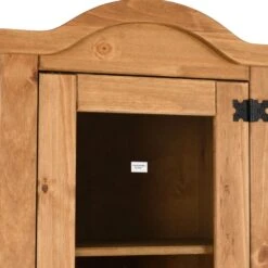 Huxley Pine 1 Door 2 Drawer Glass Display Unit -Dining Tables Sales huxley pine 1 door 2 drawer glass display unit p69512 104974 zoom