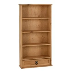 Huxley Pine 1 Drawer DVD Rack