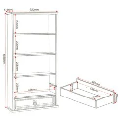 Huxley Pine 1 Drawer DVD Rack -Dining Tables Sales huxley pine 1 drawer dvd rack p69982 107691 zoom