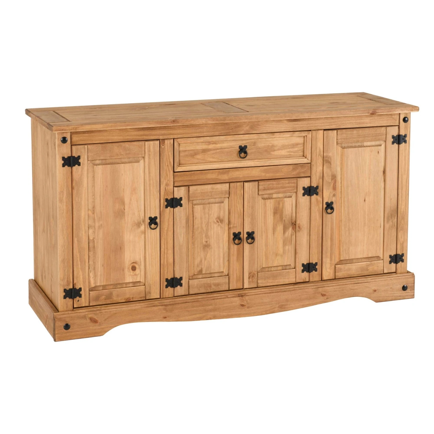 Huxley Pine 4 Door 1 Drawer Sideboard 1 Huxley Pine 4 Door 1 Drawer Sideboard