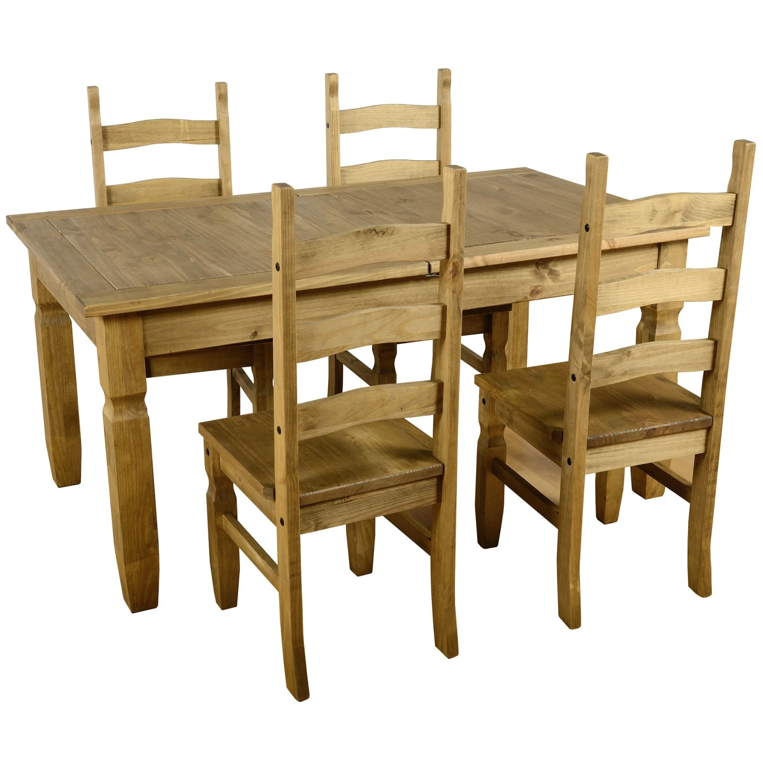 Huxley Pine Extending Dining Set (4 Chairs) 1 Huxley Pine Extending Dining Set (4 Chairs)
