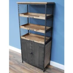 Industrial 3 Tier Metal Display Cabinet 9 Industrial 3 Tier Metal Display Cabinet -Dining Tables Sales industrial 3 tier metal display cabinet p77061 126874 zoom