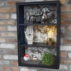 Industrial Black Display Wall Cabinet