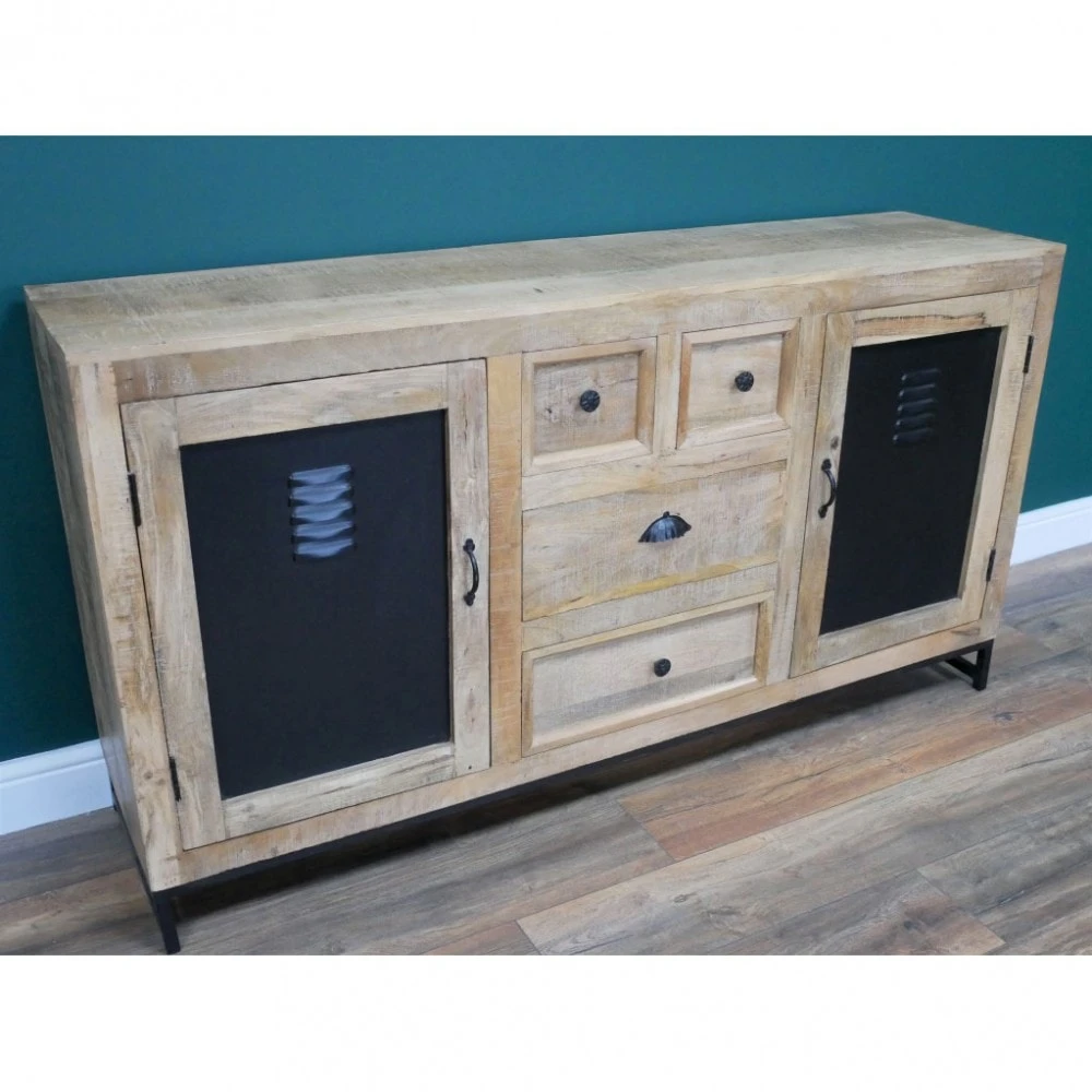 Industrial Mango Wood Sideboard 2 Industrial Mango Wood Sideboard - Image 2