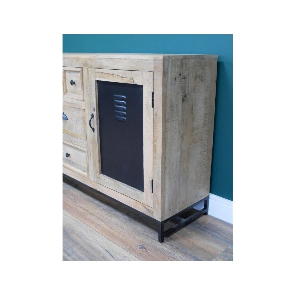 Industrial Mango Wood Sideboard 5 Industrial Mango Wood Sideboard - Image 5