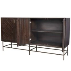 Japandi Four Door Wooden Cabinet -Dining Tables Sales japandi four door wooden cabinet p82695 169201 zoom