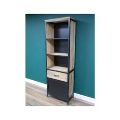 Large Industrial Iron Bookcase / Shelves -Dining Tables Sales large industrial iron bookcase shelves p81141 162117 image