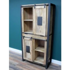 Large Industrial Mango Wood Cabinet -Dining Tables Sales large industrial mango wood cabinet p77307 127852 zoom